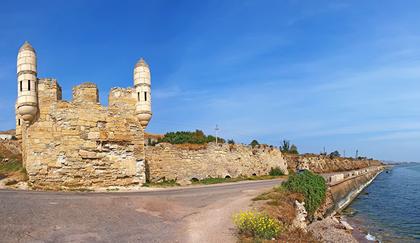 Yeni-Kale, an ancient fortress built in the 17th century to defend the eastern coast of the Crimean Peninsula