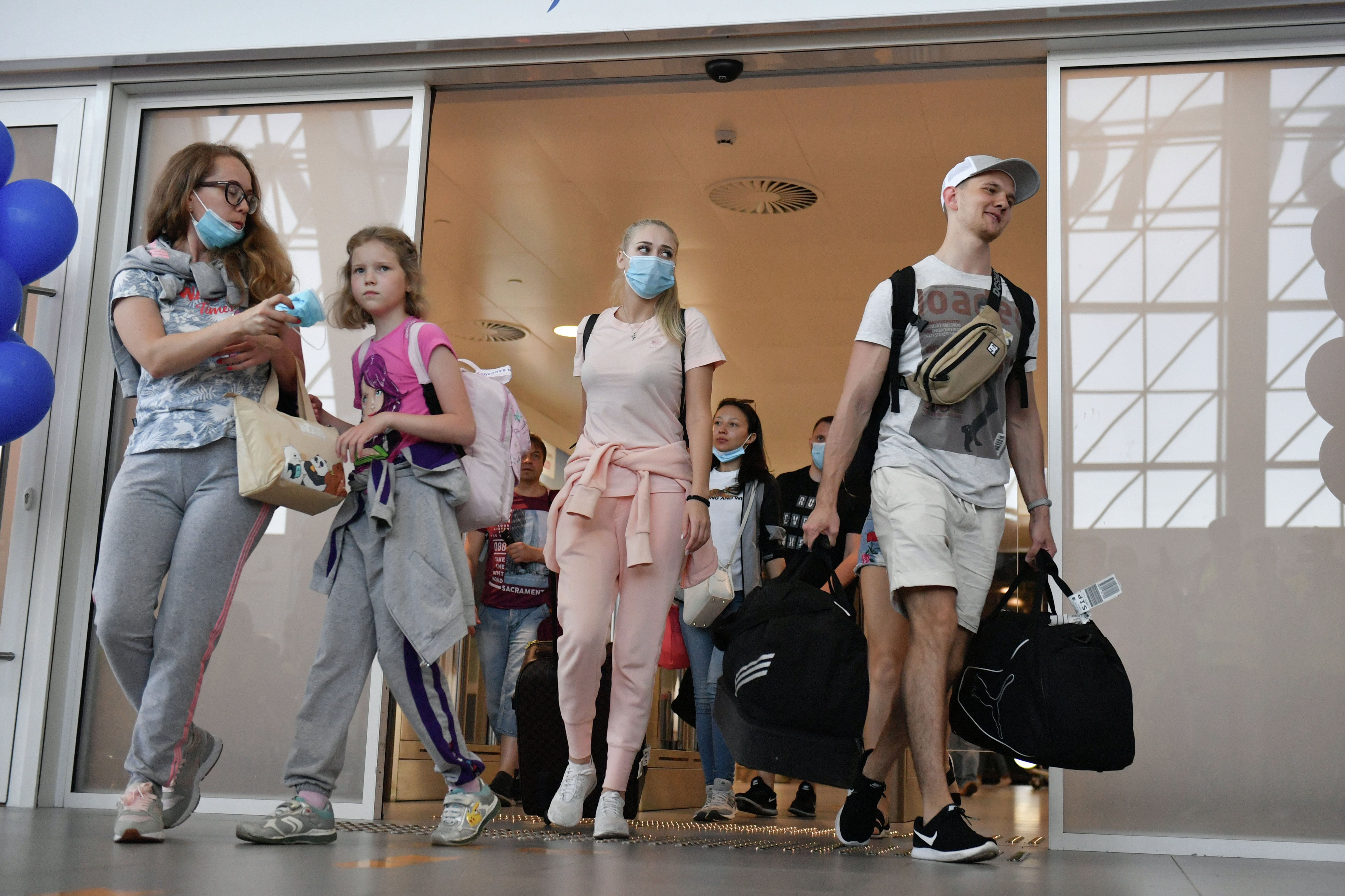 Passengers of a flight from Vladivostok