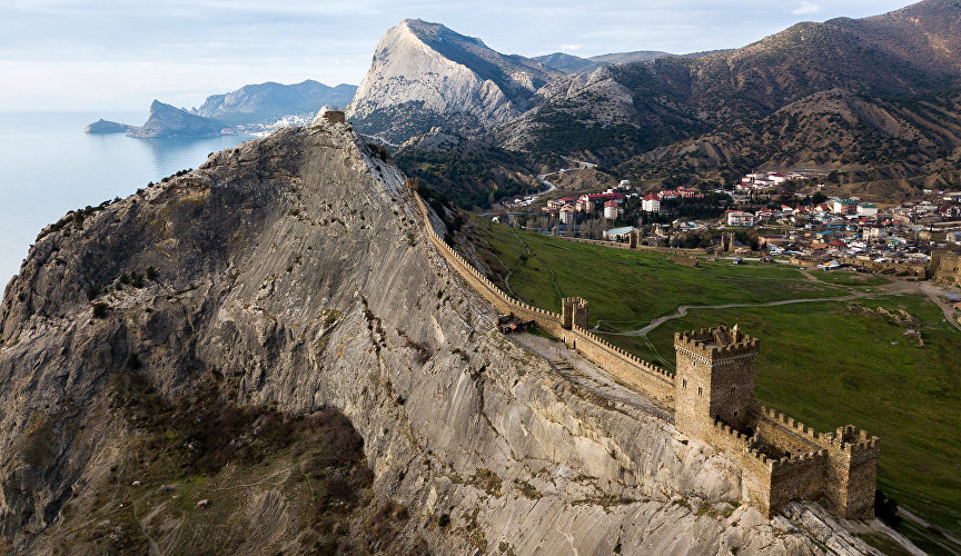 The Sudak fortress, a reminder of the times when a large stretch of the Crimean coast was controlled by the Republic of Genoa