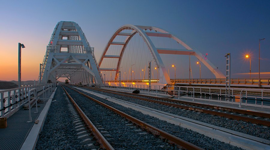 Railway part of the Crimean bridge