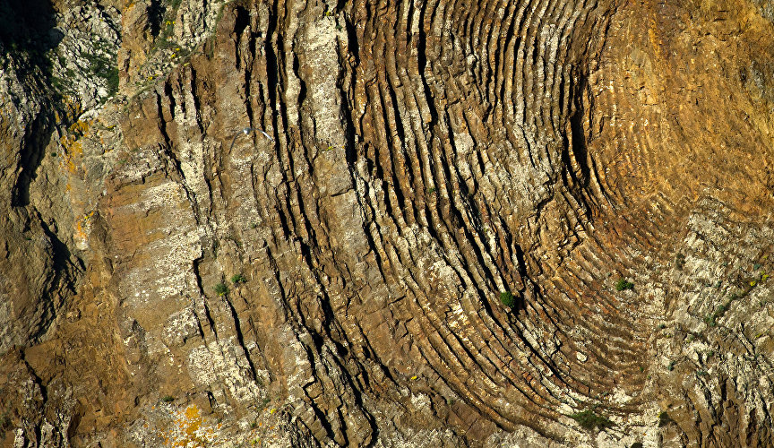 Coastal cliff surface texture
