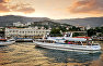Pleasure cruisers and Yalta at sunset