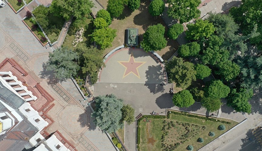 View of Victory Square in Simferopol