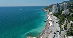 Seaside beach in Yalta