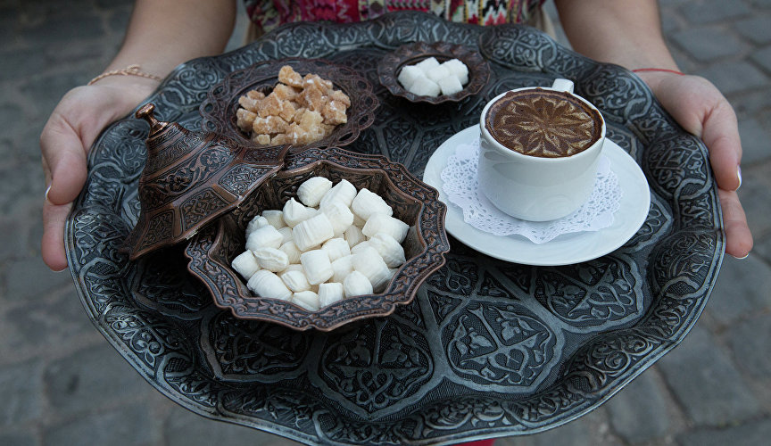Coffee and oriental sweets