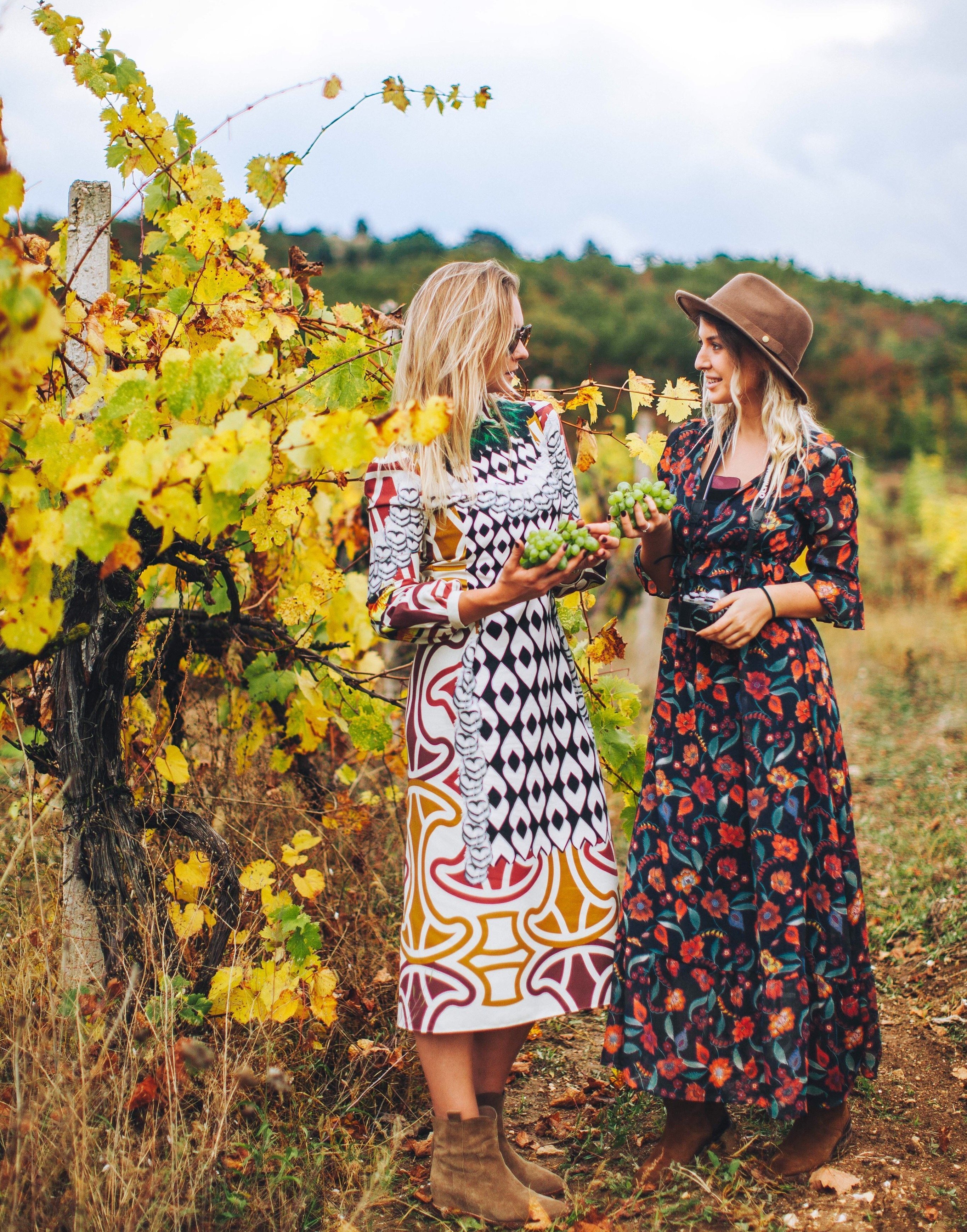 Girls in the vineyards