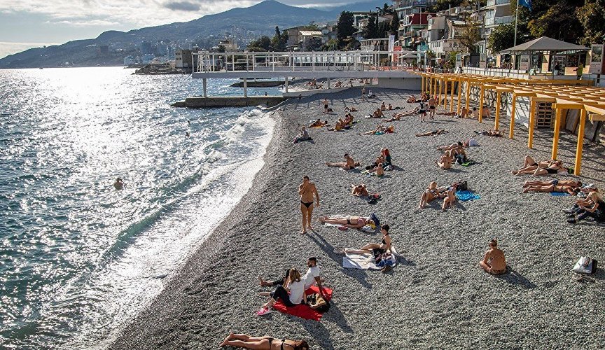 Massandra beach in Yalta