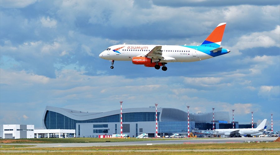 Plane at the airport Simferopol