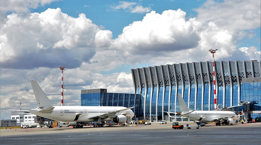 Planes at the airport Simferopol