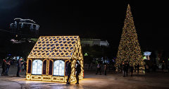 Christmas decorations in Yalta