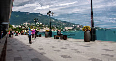 Embankment of the Primorsky beach in Yalta