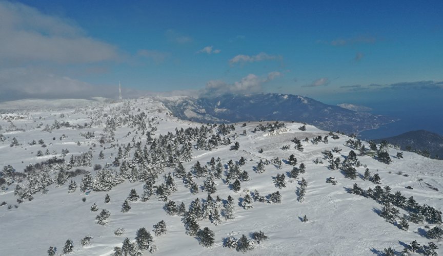 View of Ai-Petri in winter