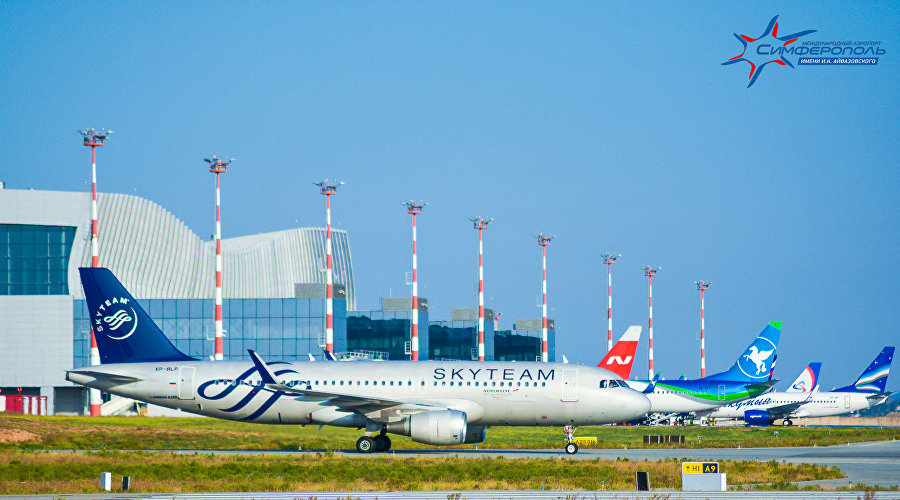 Planes at the airport Simferopol