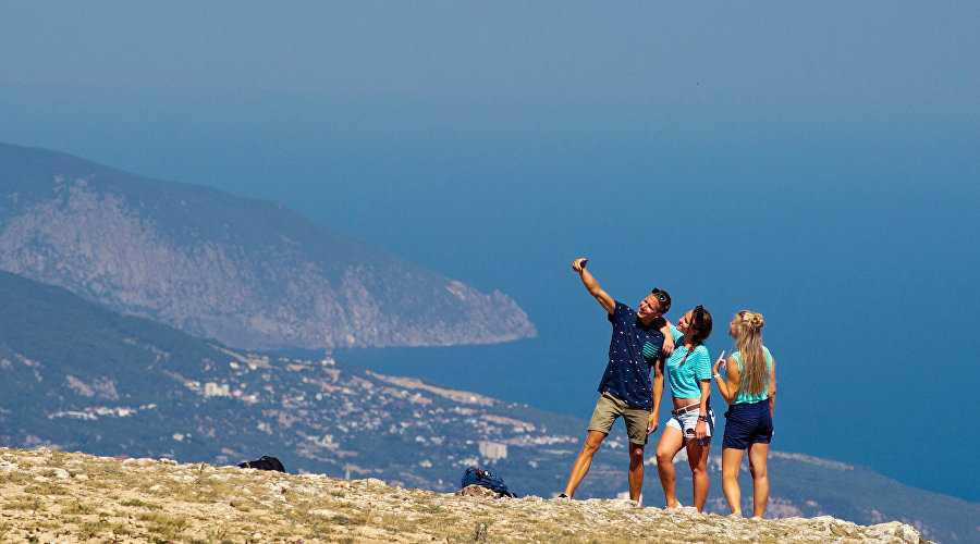Tourists in Crimea