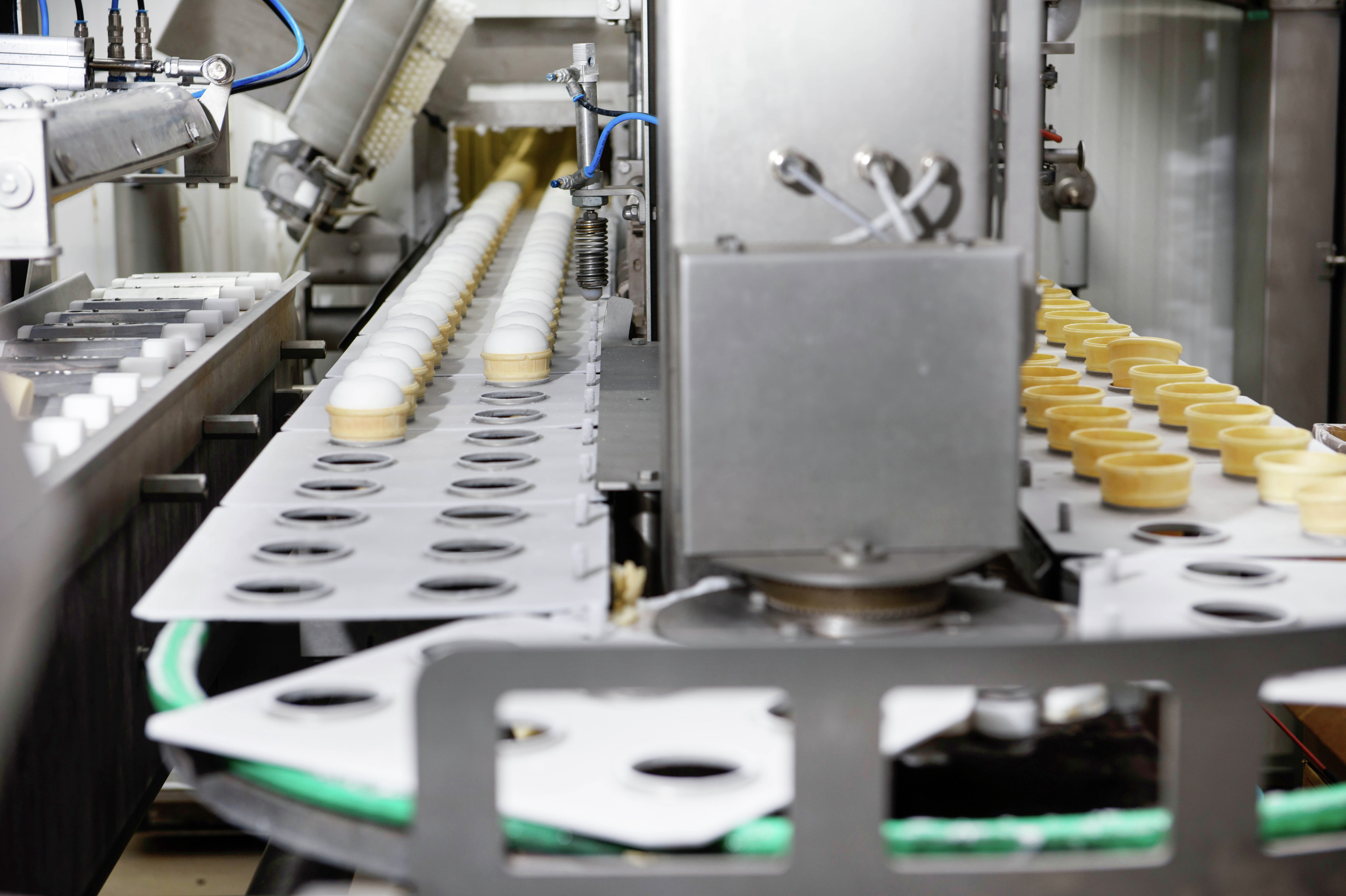 Ice cream production at the Dobroyeh ice cream factory