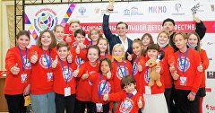 Participants and members of the jury of the Great Children's Festival in Sevastopol