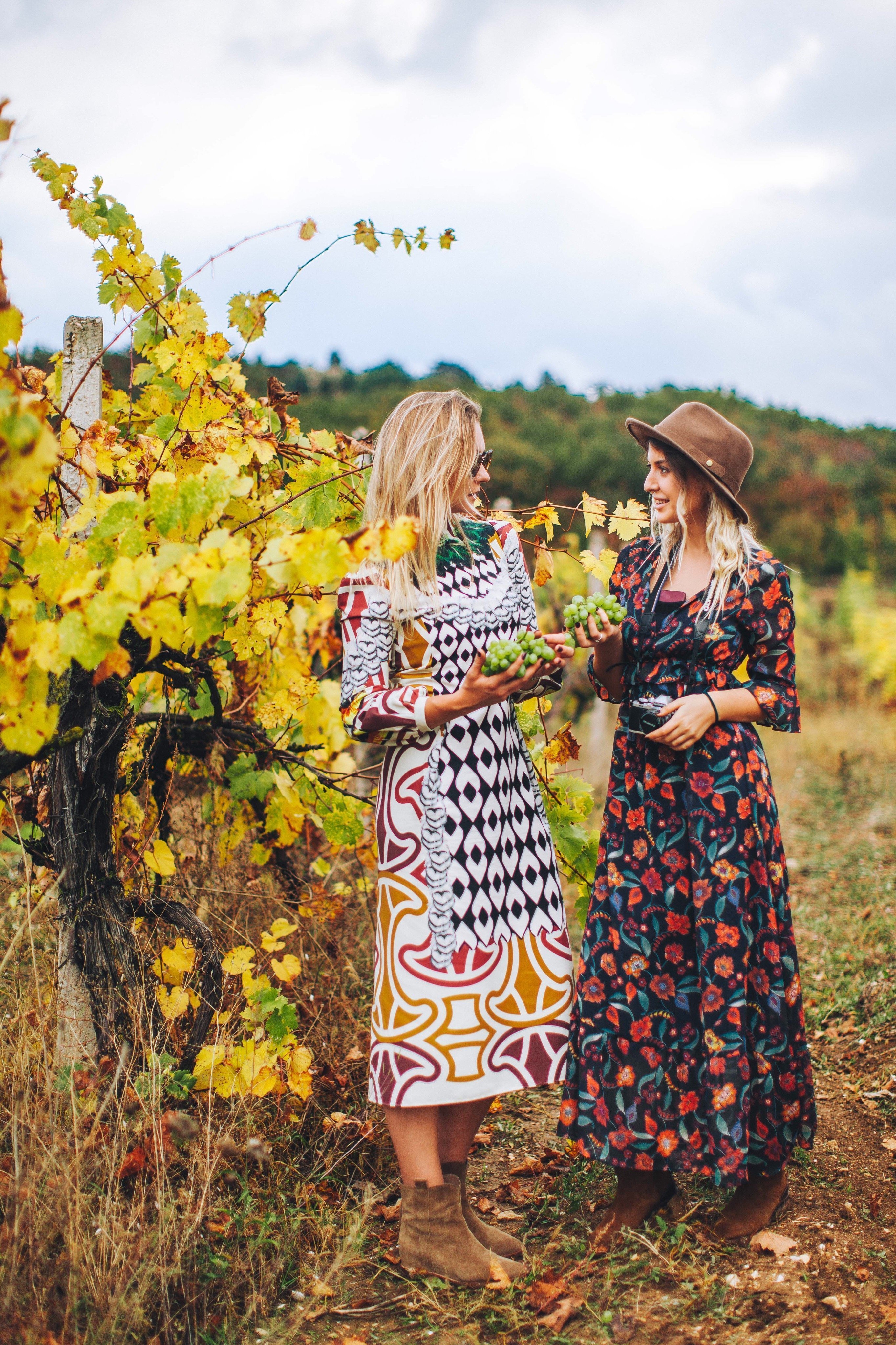 Girls in the vineyards