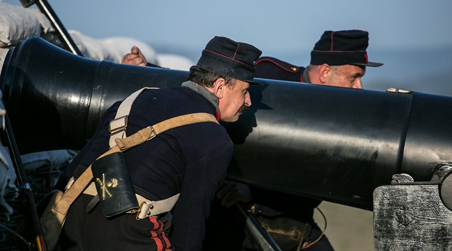 Reconstruction of an episode of the battle during the Crimean War