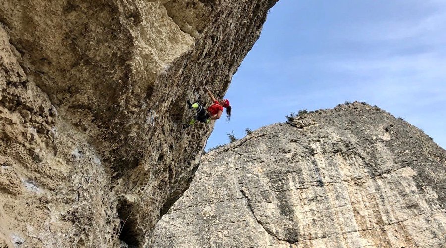 Participant of the rock climbing festival "Rocks of Crimea"