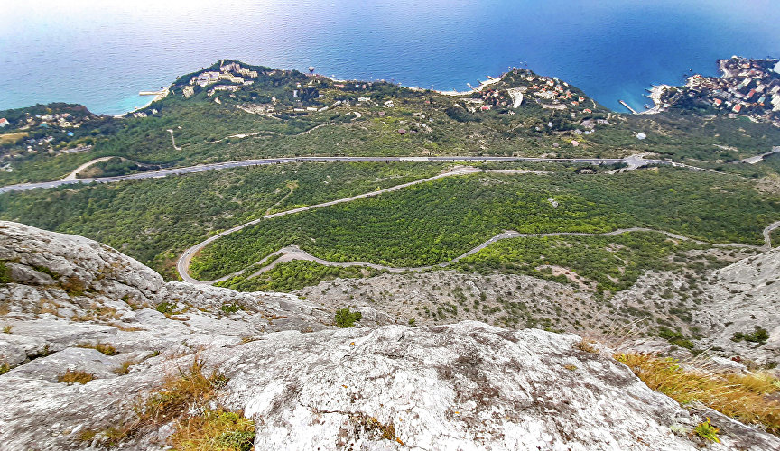 View of Phoros from Mount Mshatka-Kaya Mountain