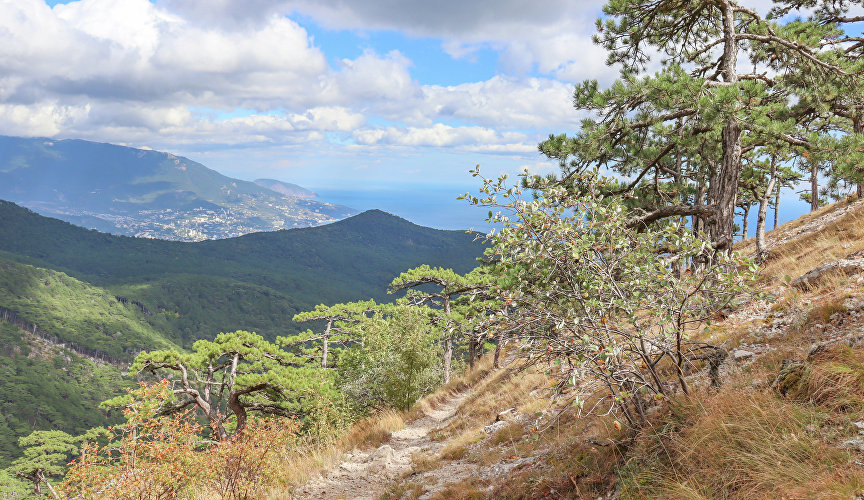The Koreïz trail goes along the picturesque South Coast.
