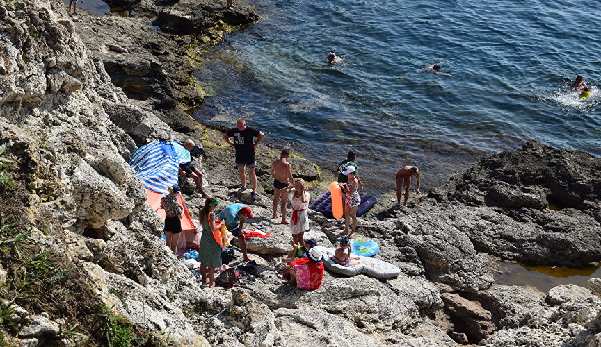 Tourists on Cape Tarkhankut