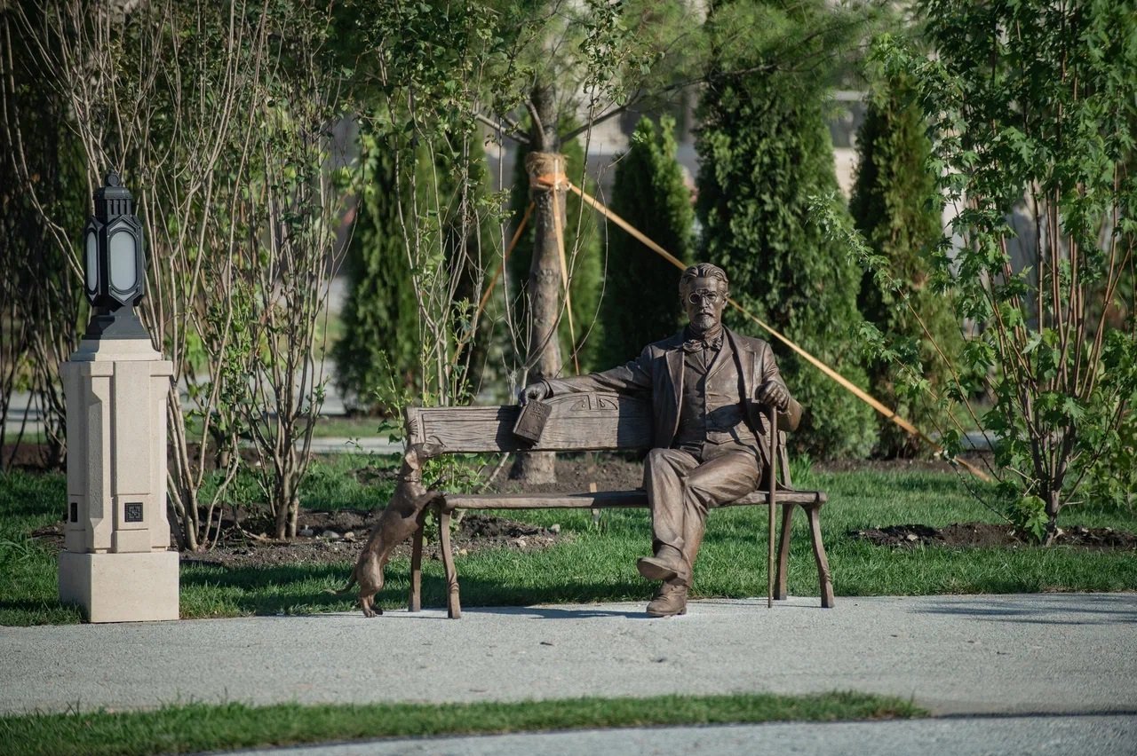 Sculpture of the writer Anton Chekhov 