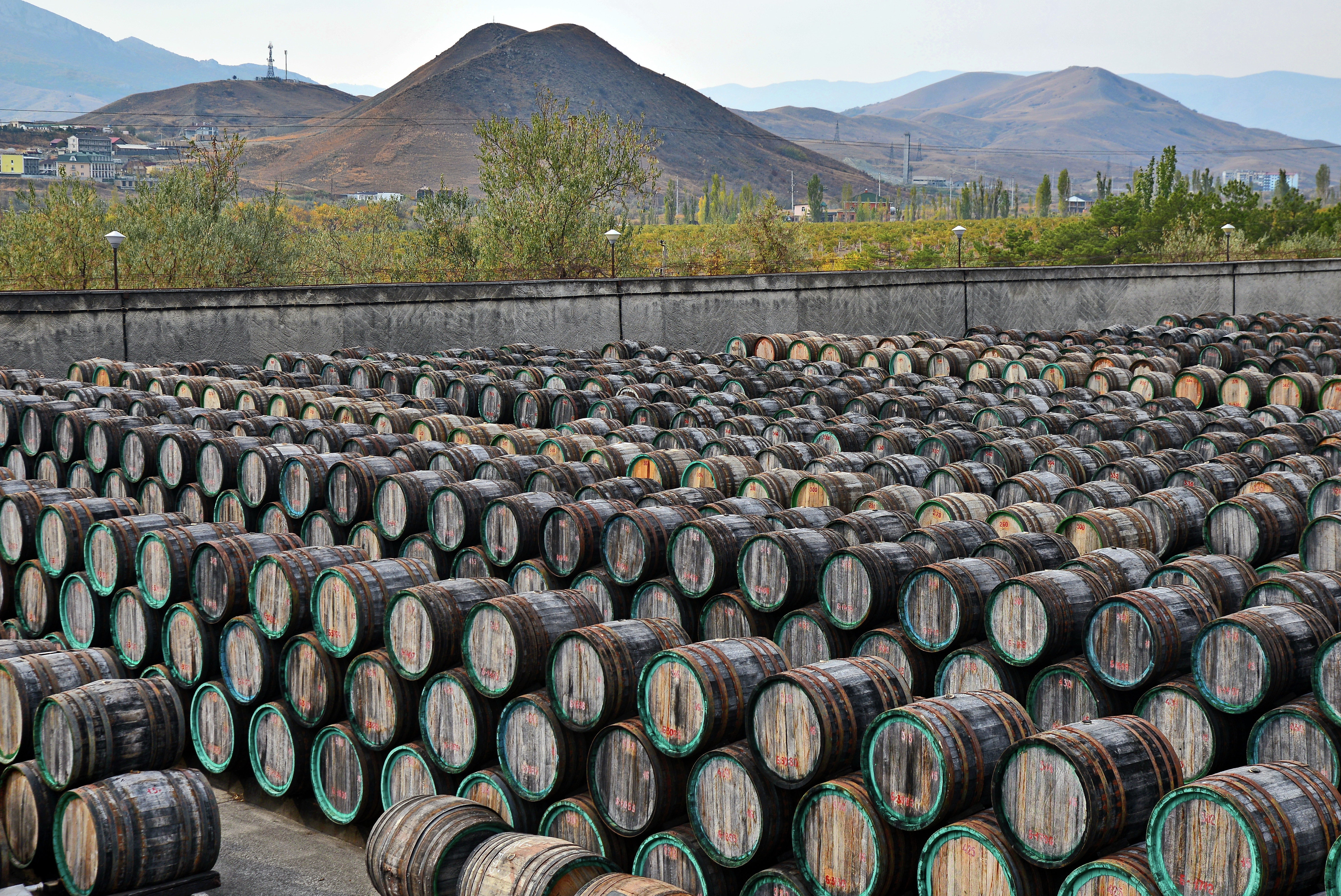 Madeira barrels on the Madeira site