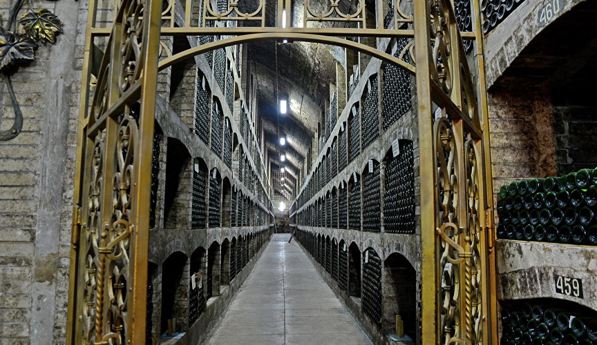 Cellars of the Koktebel vintage wine factory
