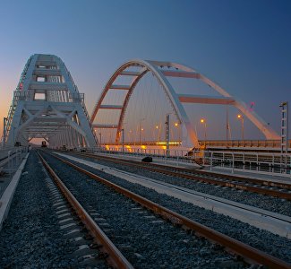 Nicely and comfortably: number 1000 Tavria train on the Crimean Bridge